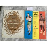 1966 Henry Cooper v Muhammad Ali Boxing Programme: 24 page programme has light water damage but is