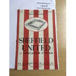 38/39 Sheffield United v Newcastle United Football Programme: Dated 3 9 1938 in very good