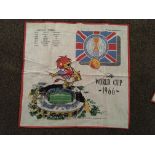 1966 Football World Cup Handkerchiefs: Two different with both featuring World Cup Willie and