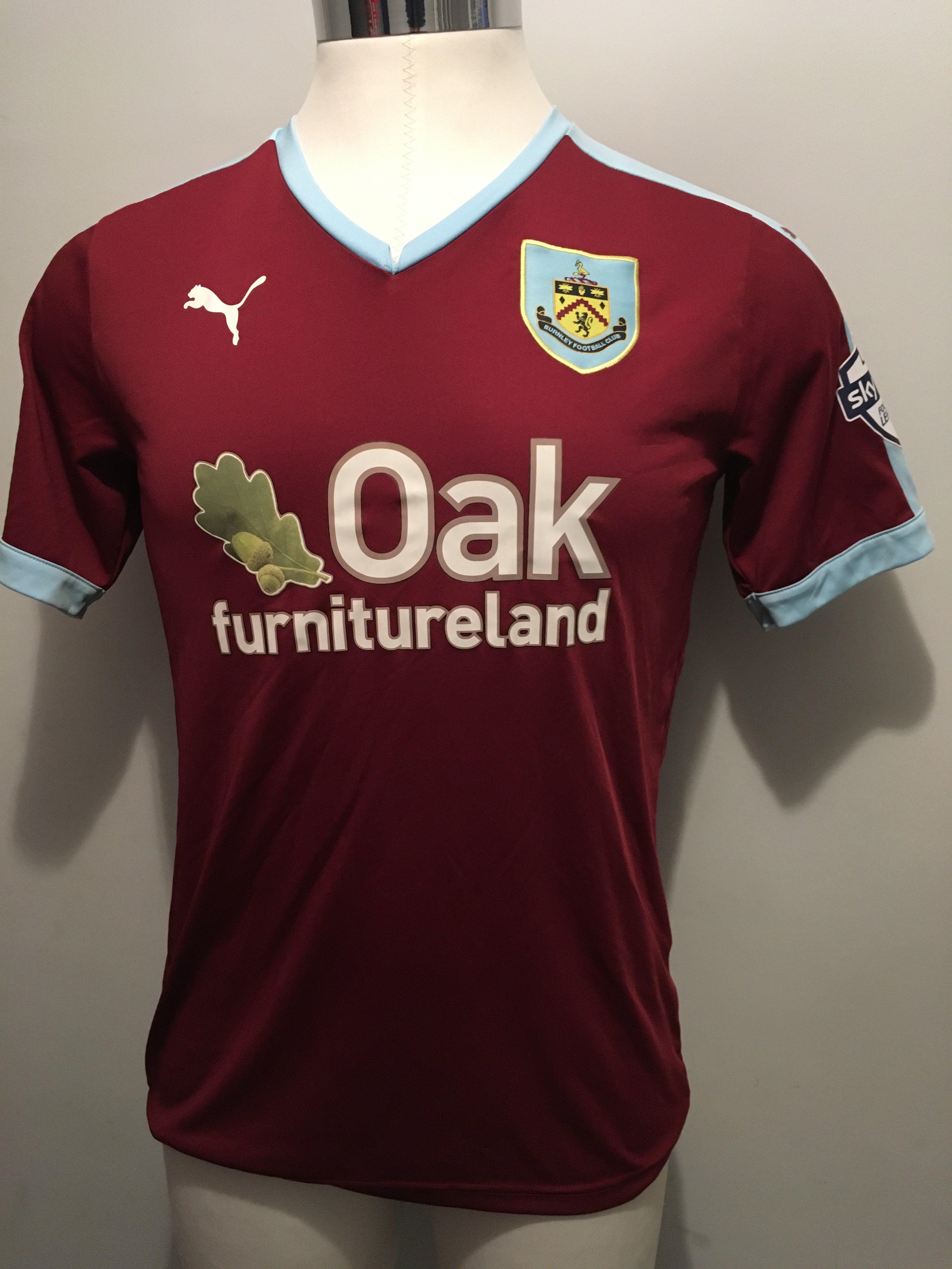 2015/16 Burnley Match Worn Football Shirt: Short sleeve home shirt with Skybet patches to short - Image 2 of 2