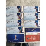 England 2018 Complete World Cup Ticket Collection: All 7 tickets from the year England got to the