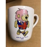 1966 Football World Cup Willie Tea Cup: Excellent condition with 1965 FA copyright to base. No chips