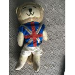 World Cup Willie Lion 1966 Football Mascot Toy: Good condition with jacket still bright and tail