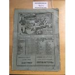 30/31 Millwall v Tottenham Football Programme: Dated 31 1 1931. No team changes but fold and tear.