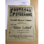 1914/15 Liverpool v Newcastle United Football Programme: Dated 29 3 1915 in very good condition with