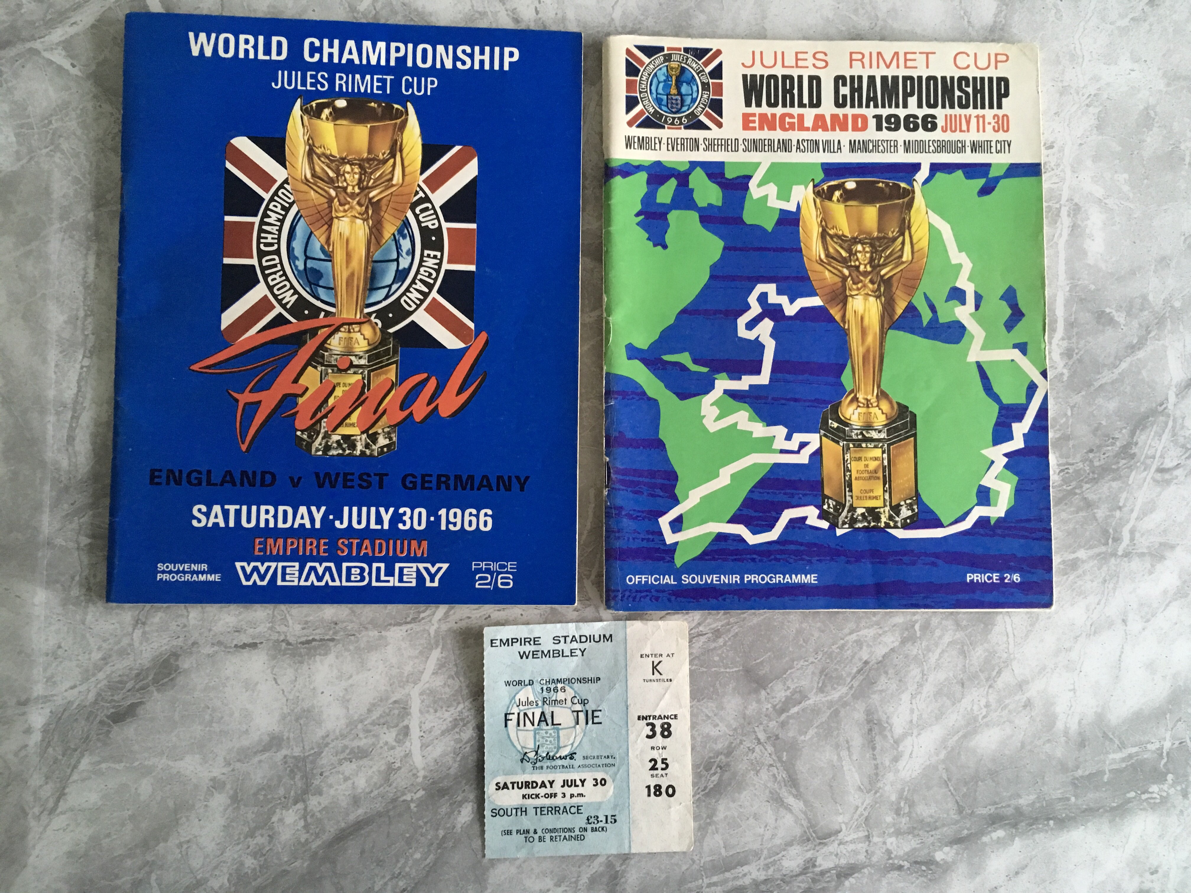 1966 World Cup Final Programme + Ticket: Excellent condition England v West Germany original final