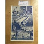 38/39 Bury v Tottenham Football Programme: Dated 17 12 1938. Very good with writing to team page.