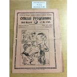 37/38 Tottenham v Manchester United Football Programme: Dated 9 10 1937 in very good condition