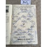 1957 Fully Signed England v Republic Of Ireland Football Programme: The Busby Babes Tommy Taylor
