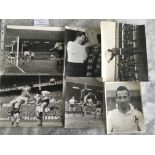 Tottenham Football Press Photos: Mainly large all from the early 60s with stamps and annotations