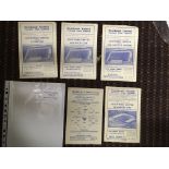 1950s Southend United Football Programmes: 3 League homes plus Liverpool FA Cup 56/57 and Arsenal