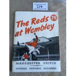 1963 Manchester United Signed FA Cup Football Brochure: The Reds at Wembley 48 page brochure to