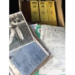 Cricket Memorabilia Box: Includes 5 x 1980s Wisdens Almanacks and a selection of items with South