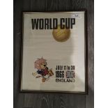 1966 Football World Cup Advertising Poster: Original large poster by McCorquodale featuring World