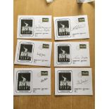 Tottenham Signed 1963 ECWC Final Football Covers: 5 covers are signed by a Spurs player to include