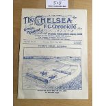 1920 FA Cup Semi Final Football Programme: Bristol City v Huddersfield Town played at Chelsea.