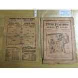 1921/22 Tottenham Hotspur v Edmonton Friendly Football Programme: Dated 20 4 1922 in good