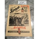 59/60 Hamburg v Manchester United Football Programme: Excellent condition dated 11 8 1959 with no