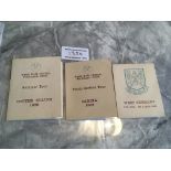 1969 West Ham Football Tour Itineraries: Superb 4 page cards for West Germany (pre season) USA (
