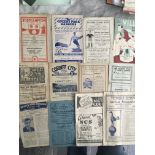 Cardiff City 40s + 50s Football Programmes: Aways 46/47 Notts County Reading Swindon QPR, 47/48 West