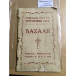 1926 Northampton Town Football Supporters Club Bazaar: 76 page booklet has team group inside. Lots