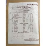 Harlem Globetrotters Signed 1955 Basketball Programme: Played at Wembley the programme is signed
