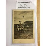 1913 Sunderland v Ferencvaros Football Postcard: 106 year old postcard depicting a match from the