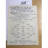 1926/27 Athenian League v Isthmian League At Chelsea Football Programme: Dated 21 10 1926. Single