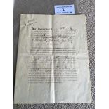 Ben Warren 1904/05 Derby County Football Contract: Superb 4 page document signed by him and