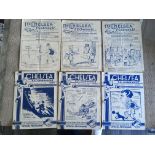 Chelsea Pre War Home Football Programmes: 35/36 Liverpool, Bolton, Portsmouth, 36/37 Arsenal,