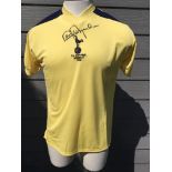 Perryman Signed Tottenham 1982 FA Cup Final Shirt: Adult size yellow replica replay shirt with FA