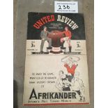 46/47 Manchester United v Portsmouth Postponed Football Programme: Incredibly rare dated 21 12