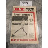 69/70 Staevnet v Manchester United Football Programme: Excellent condition 4 pager with no team