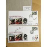 1966 England World Cup Signed First Day Covers: 30 year anniversary Benham FDCs with original 1966