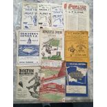 1950s Football Programmes: Includes 50/51 Bolton v Arsenal Newcastle v Bolton 53/54 Headington v