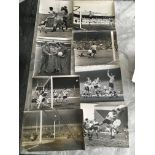 1960s Large Football Press Photo Collection: From 1962 to 1964 with press stamps and annotations