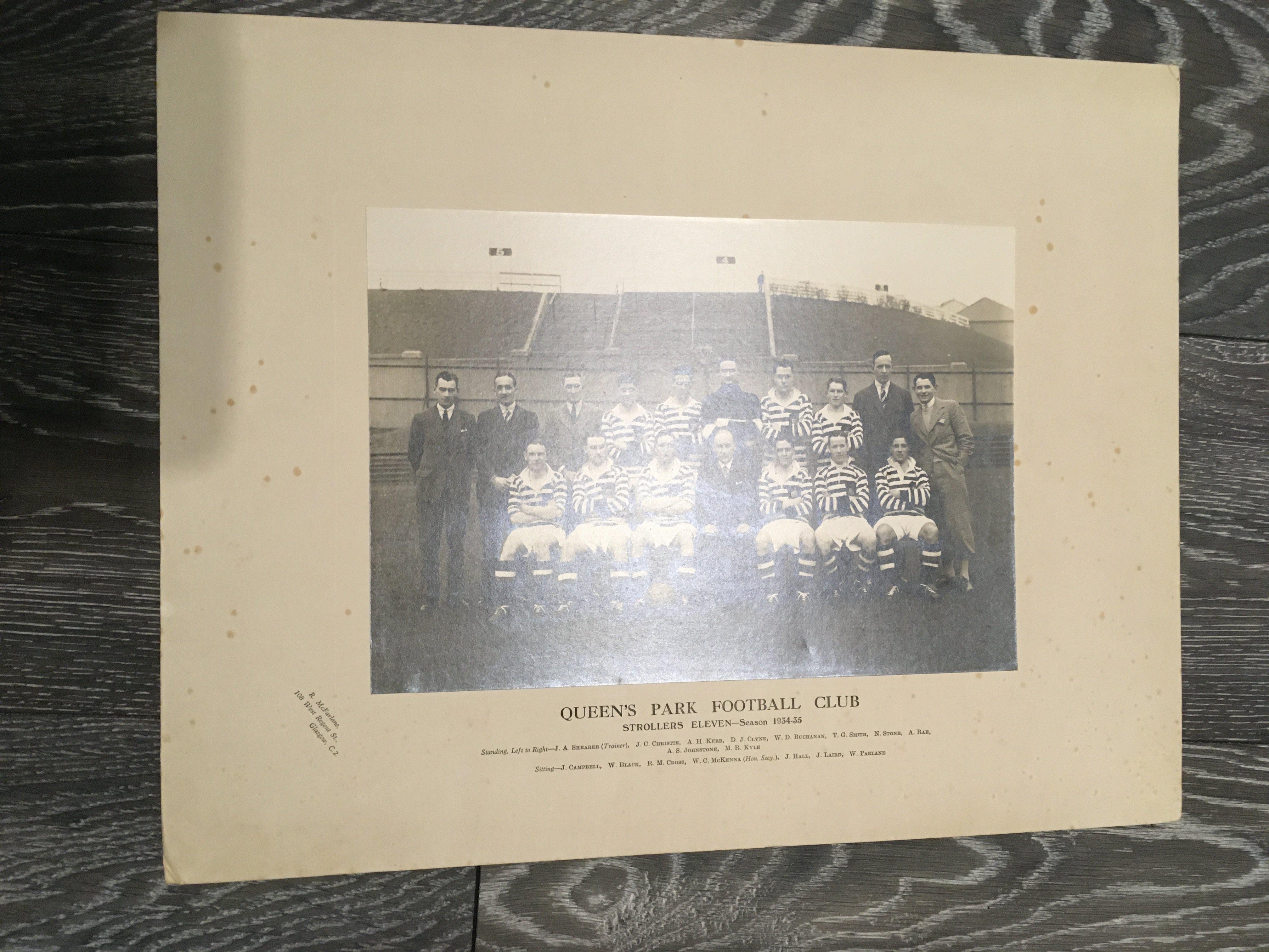 Queens Park 1930s Original Mounted Football Team Groups: Original excellent condition photos mounted - Image 2 of 2