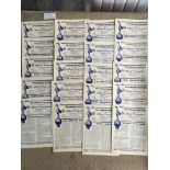 55/56 Tottenham Home Football Programmes: Near complete and all very good with neat team changes