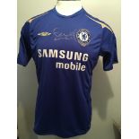 Frank Lampard 2005/2006 Signed Chelsea Football Shirt: 100 year Centenary blue home replica shirt