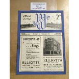 39/40 Watford v Tottenham Football Programme: Dated 30 12 1939 with no team changes. Good with rusty