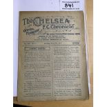 1918/19 Chelsea Reserves v Brentford Football Programme: Excellent condition 4 pager from the London