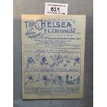 28/29 Chelsea v Hull City Football Programme: Excellent condition ex bound Division Two match with