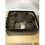 A box of Victorian penny's.