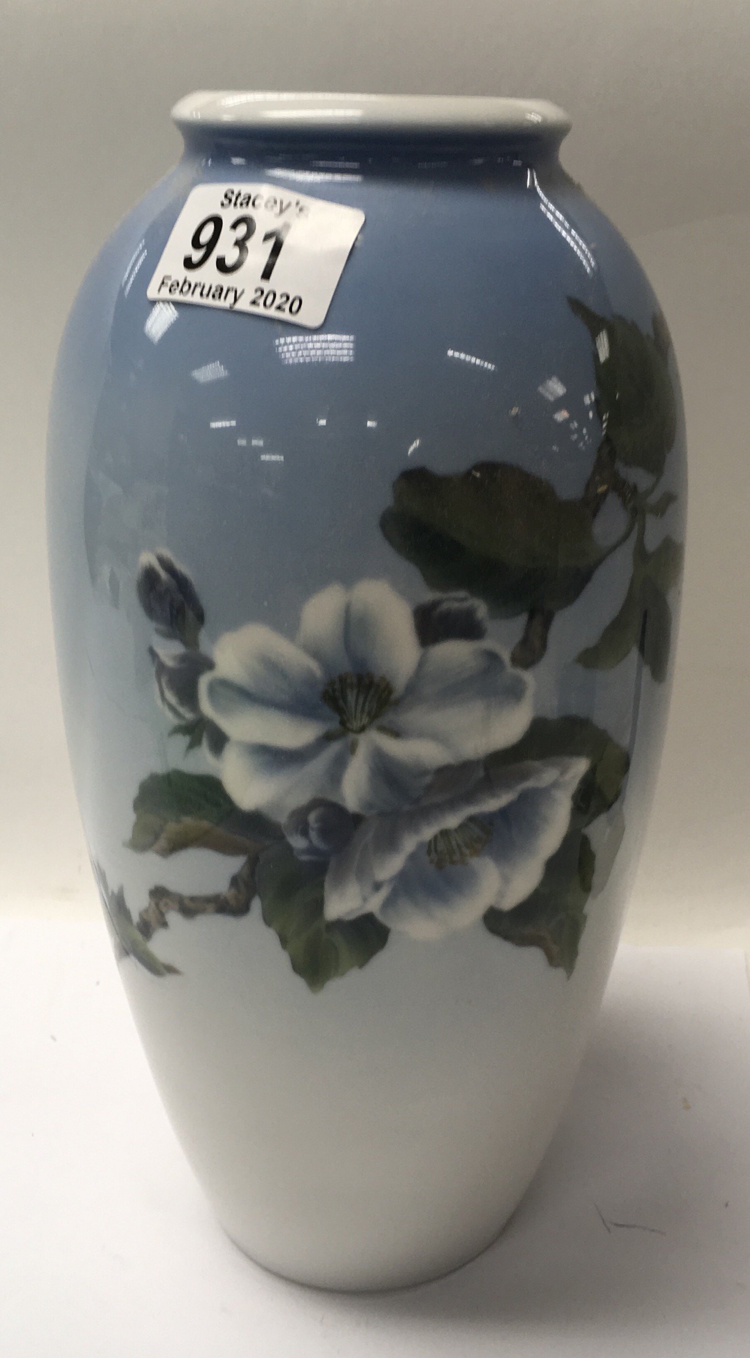 A Royal Copenhagen porcelain vase, h 29cm - NO RESERVE