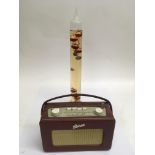 A Roberts radio and a glass Galileo thermometer - NO RESERVE