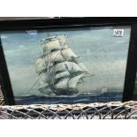 A pair of paintings of galleons - NO RESERVE