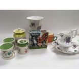 A boxed Wade Tom and Jerry, a Collection of Wade ceramics Bone China Victorian Violets and an Orange