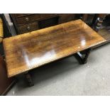 A small oak coffee table. 120 x 60 x 50cm