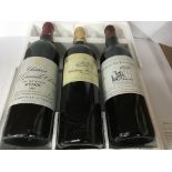 Three vintage clarets from The wine society