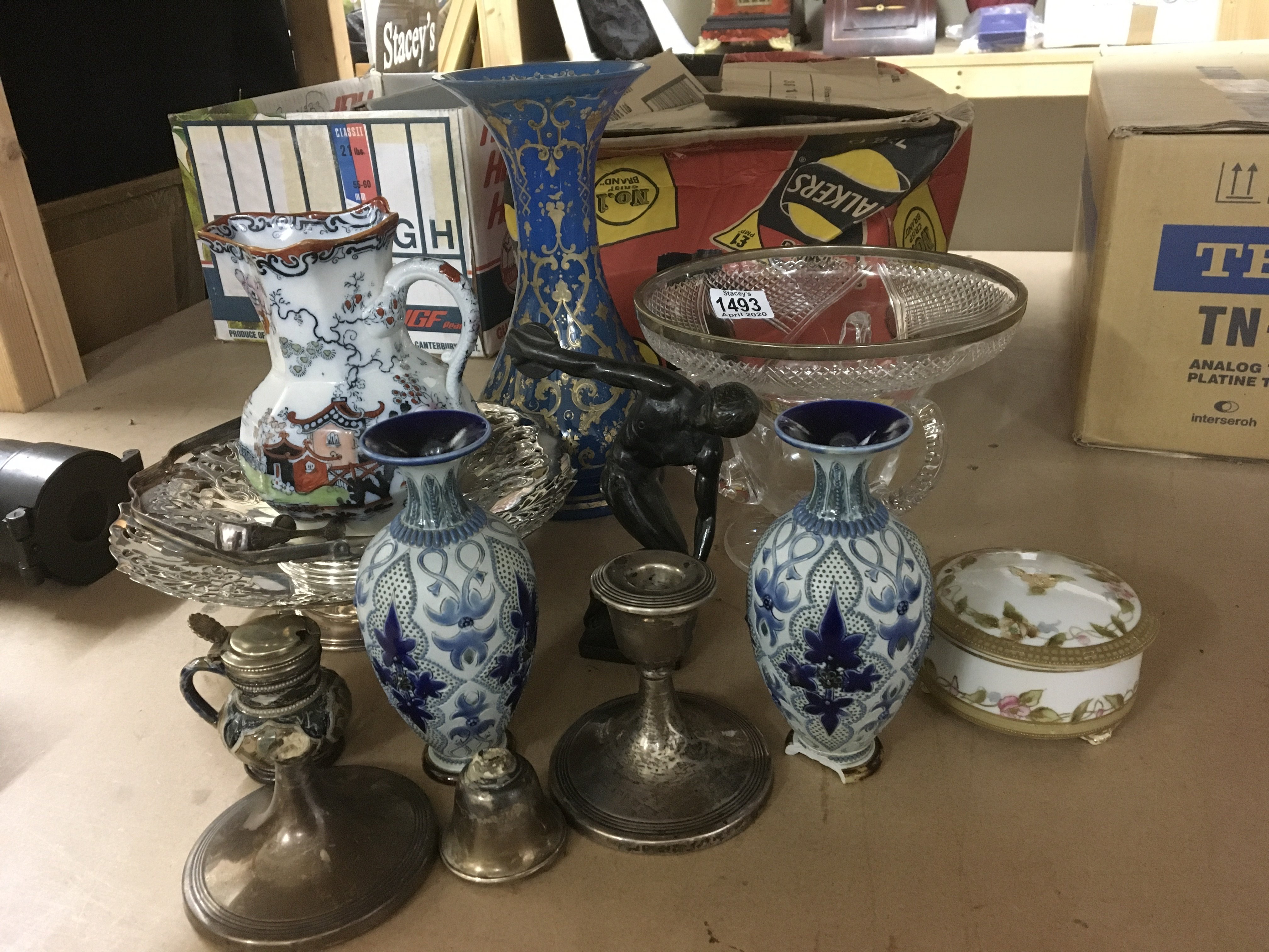A group of mixed China, glass silver etc including